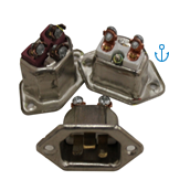 Band Heater Plug-Socket - BH. Socket (3 Flat Pins)