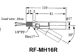 High Temperature Metal (SUS316) Mini Float Switch - RF-MH16R