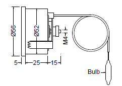 T52MS - Capillary Thermometer - T52MS-91312309S