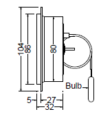 T80MF Capillary Thermometer - T80MF-91312329F