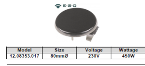 EGO Round Hotplate 80 & 400MM